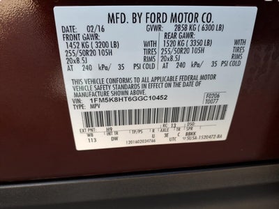 2016 Ford Explorer Platinum