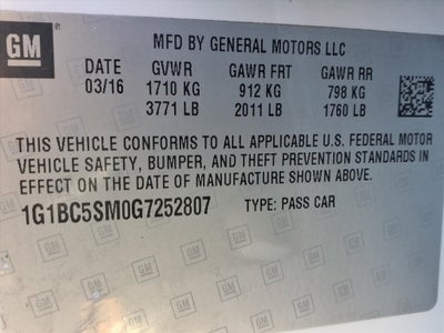 2016 Chevrolet Cruze LS