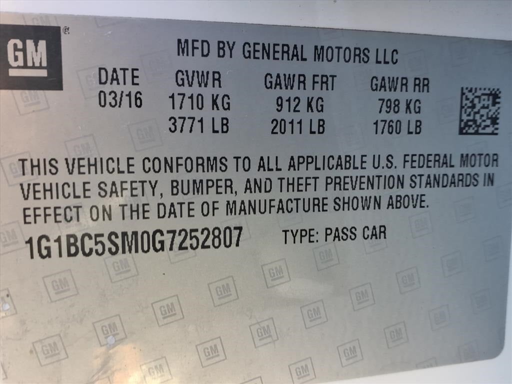 2016 Chevrolet Cruze LS