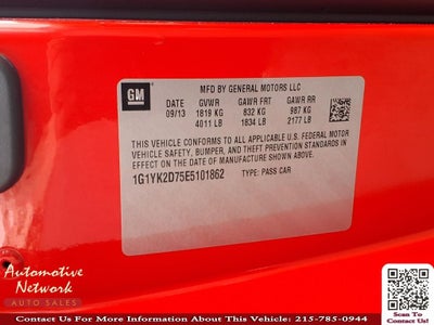 2014 Chevrolet Corvette Stingray Z51 2LT