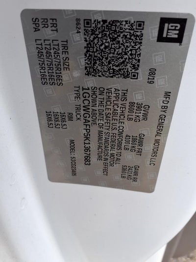 2019 Chevrolet Express 2500 Work Van Cargo