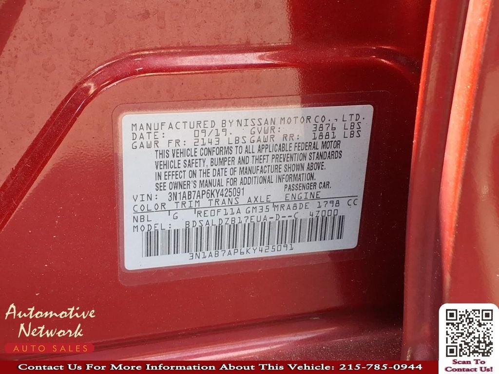 2019 Nissan Sentra SV