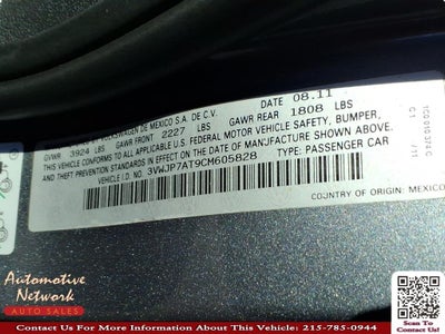 2012 Volkswagen Beetle 2.5L