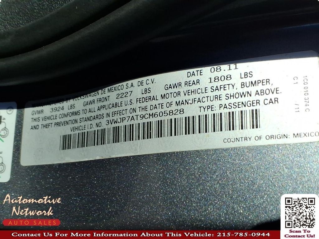 2012 Volkswagen Beetle 2.5L