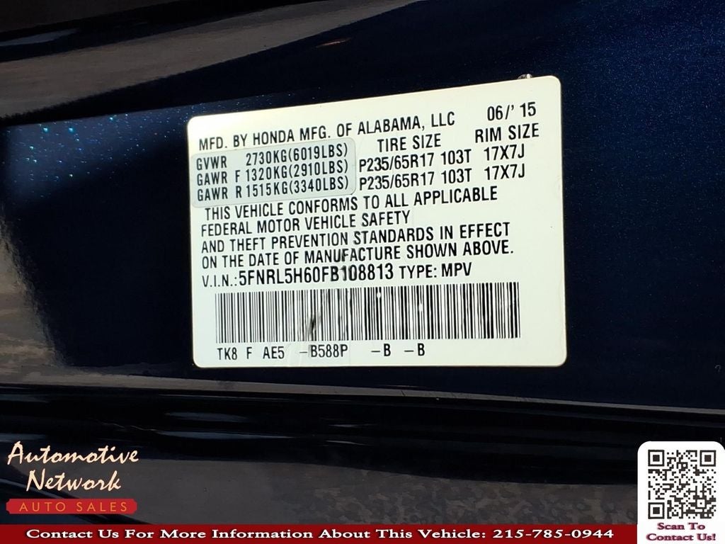2015 Honda Odyssey EX-L