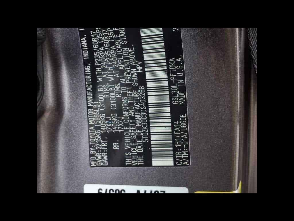 2013 Toyota Sienna L 7 Passenger