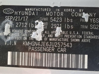 2018 Genesis G80 3.8