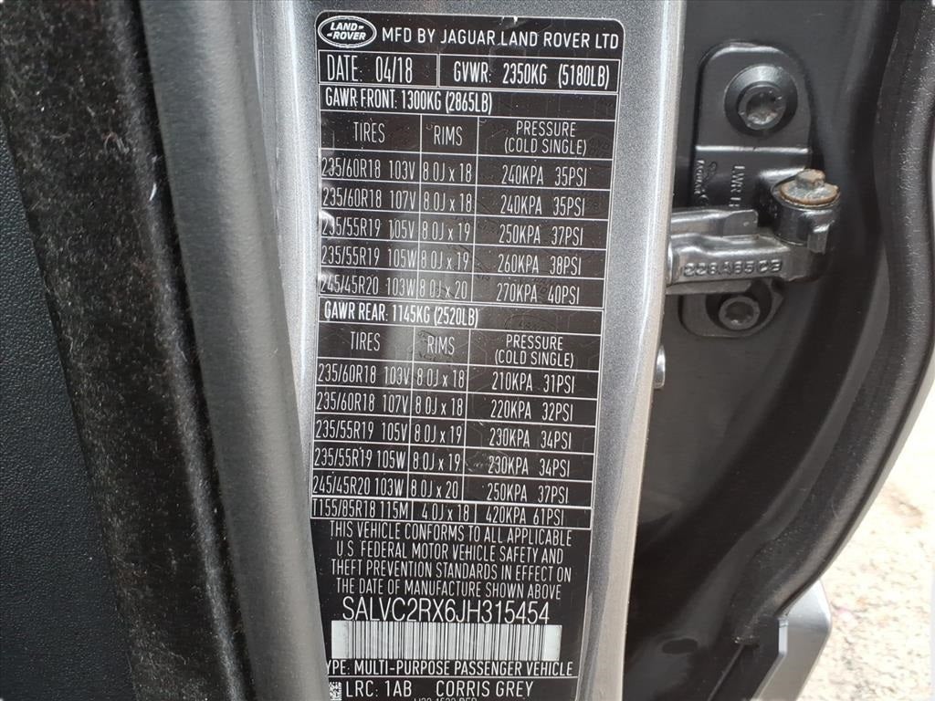 2018 Land Rover Range Rover Evoque Landmark Edition